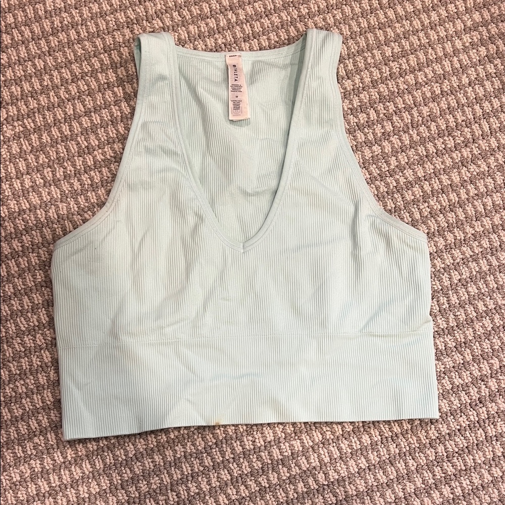 Athleta Sky Blue Ribbed Tank Top